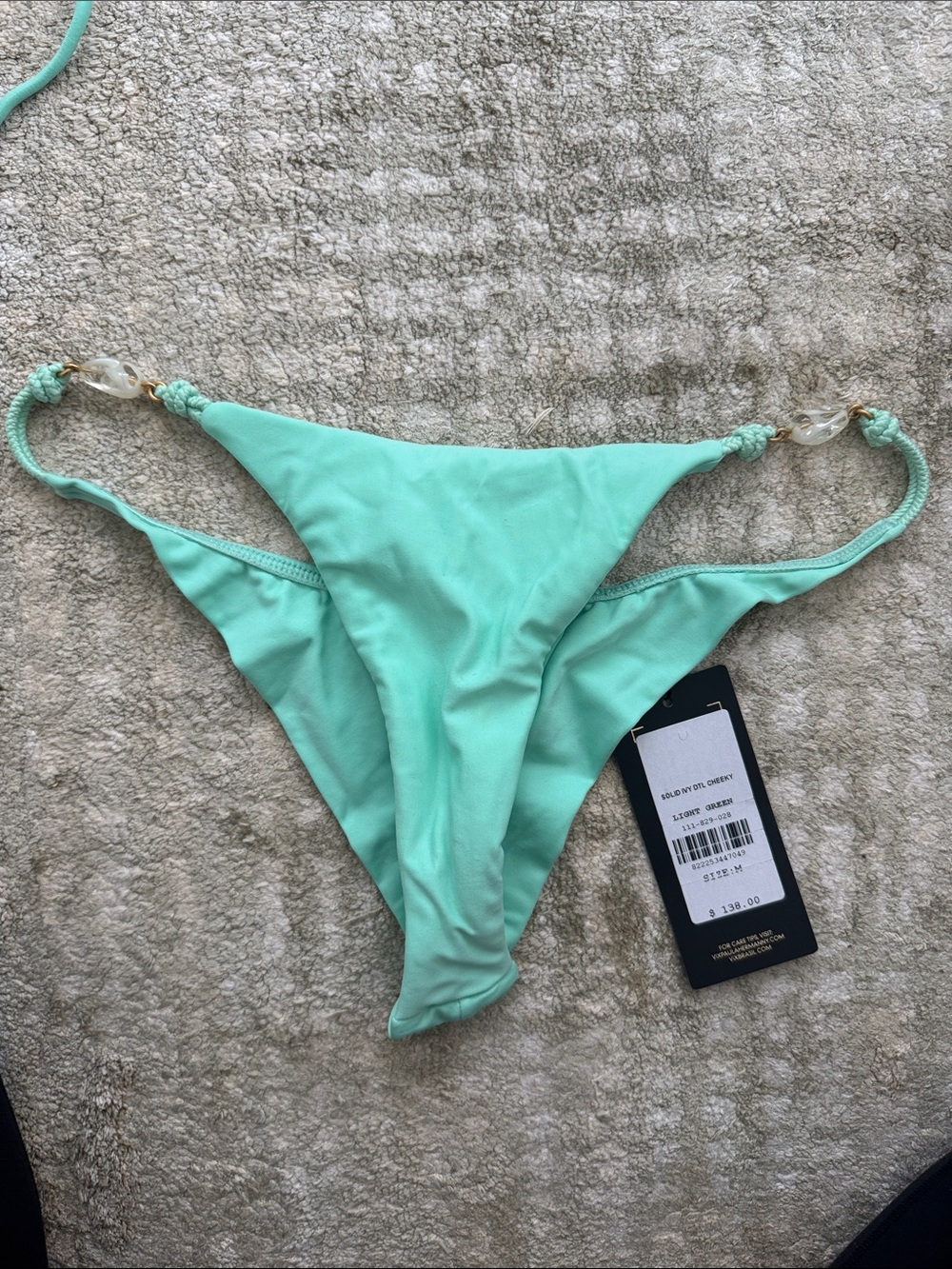Vix Mint Green Bikini Bottom with Rope Side Details